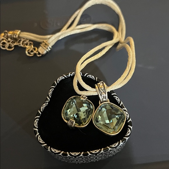 Brighton light green Venus necklace.ring set. - Picture 3 of 7